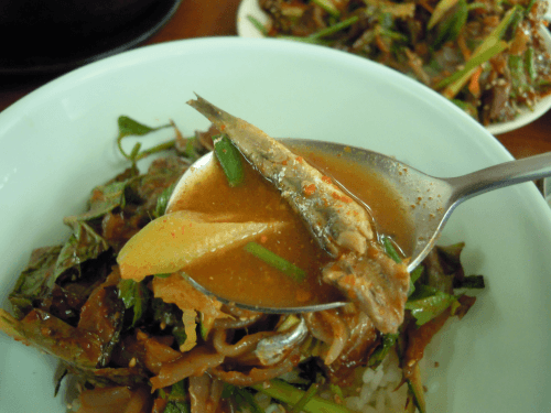 ミョルチチゲにもたくさんミョルチが入ってます。