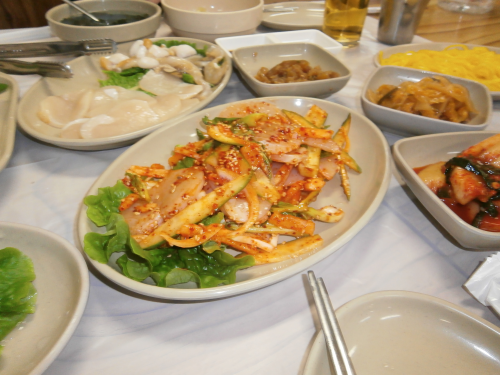 キチョゲ和え、焼酎に合う