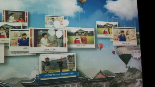 壁にランダムに見る事が出来ます。