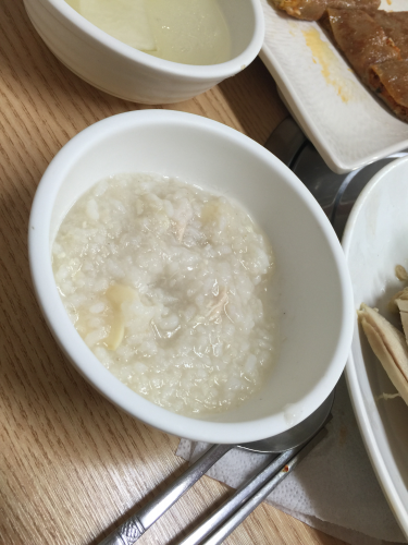優しい味の 鶏お粥