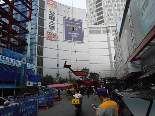 2014年9月1日撮影　階段を吊ってます