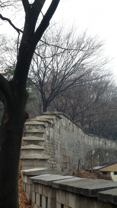 ウネウネと続く城郭。