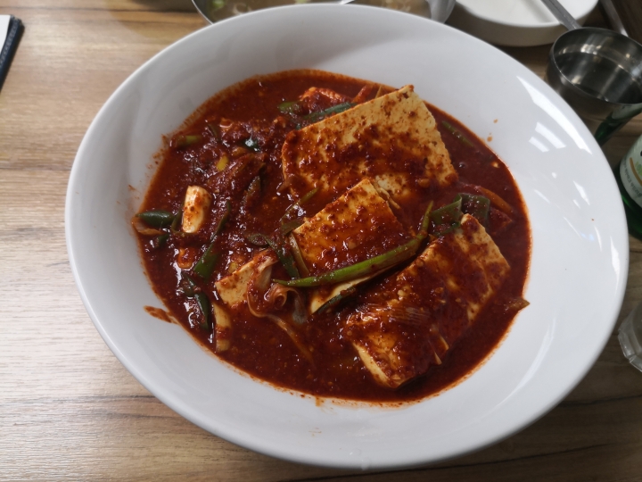 豆腐トゥルチギ半分です