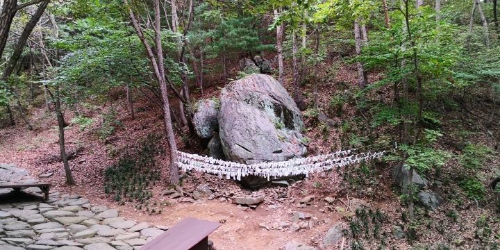 向こう岸にある願いの石