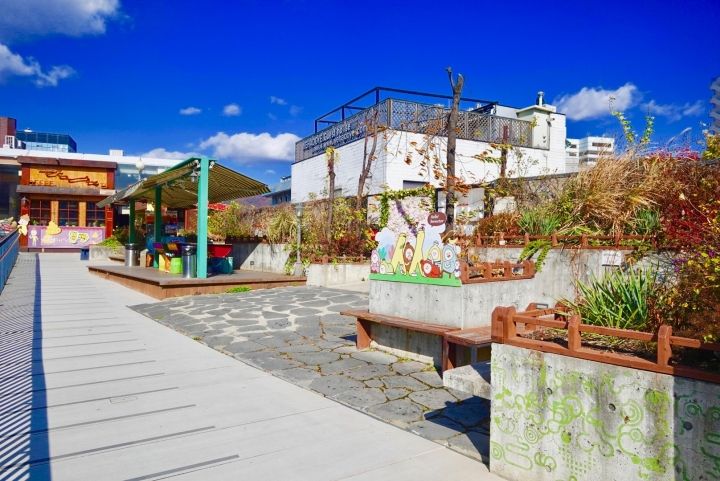 屋上のスペース風が気持ち良いです！