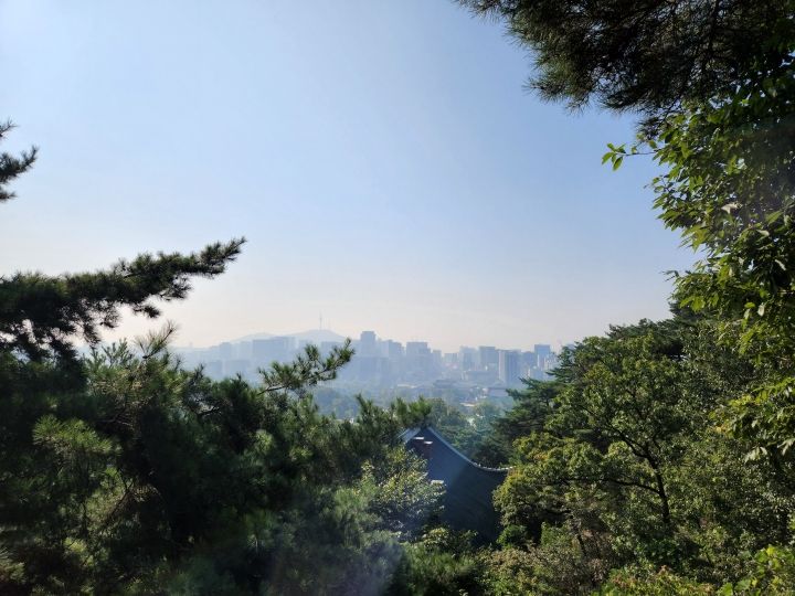 青瓦台の裏山からの眺望。