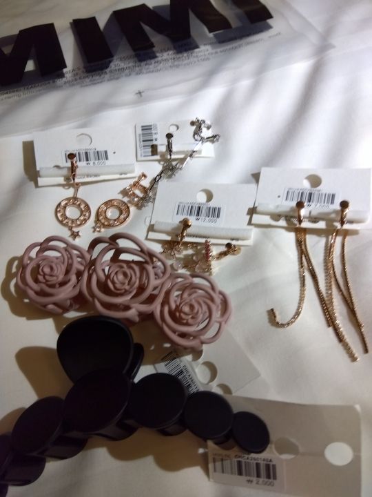 イヤリングとヘアクリップ