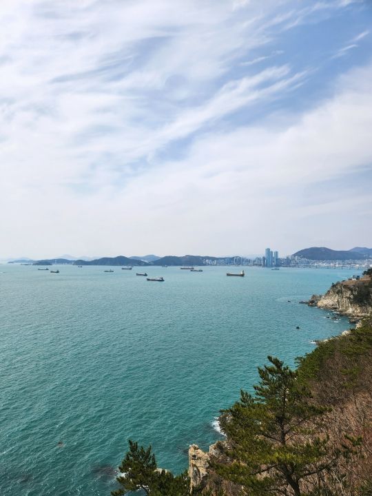 店外からの海ビュー