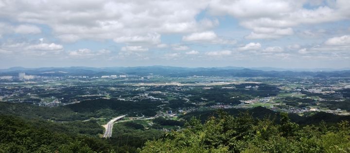 清州空港が見えます