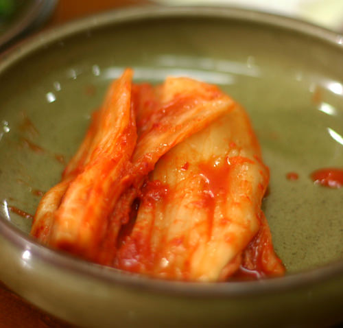 酸味の強ーい白菜キムチ。