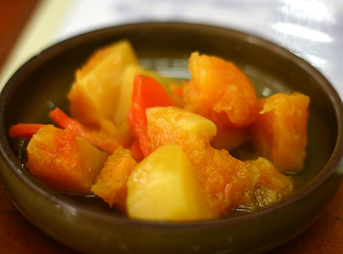 じゃがいもとかぼちゃの甘煮。