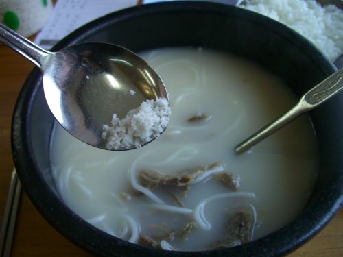 塩を入れて好みの味に