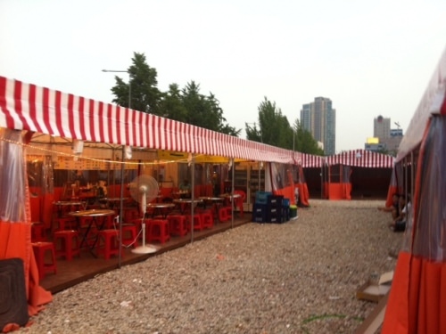 再開発が本格的にはじまった龍山駅前