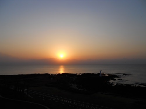 ヘビチホテルから見た朝日