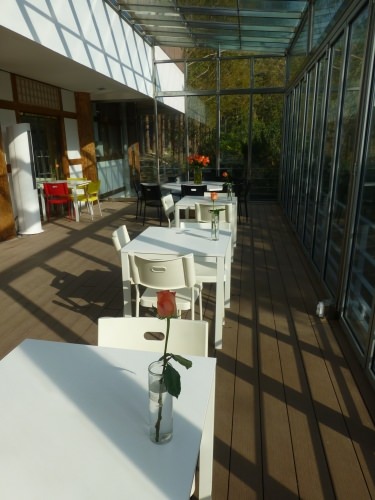 文化館にはテラス席の素敵なカフェもありました♪