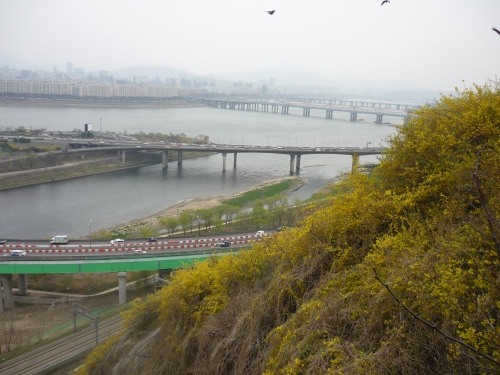 ちょっと霞んでいましたが、東湖大橋でしょうか。